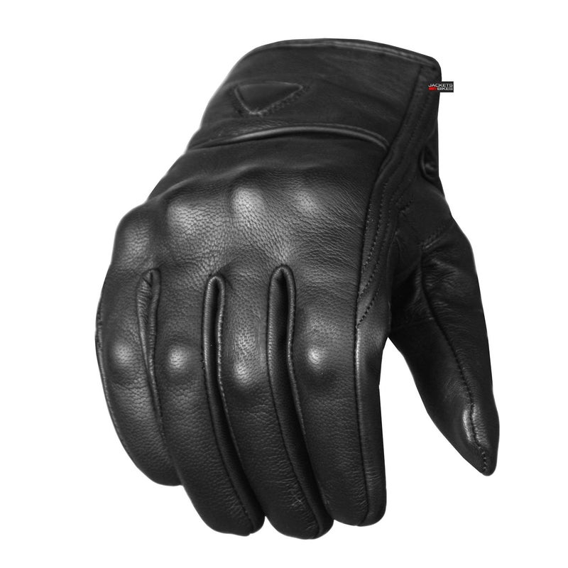 Jackets 4 Bikes Motorcycle Gloves - Premium Leather for Men Women, Touchscreen, Non-Slip, Motorbike Cruiser Street Biker Protector Black XXL - Image 1